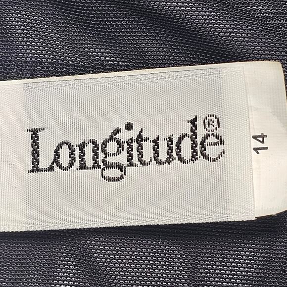 Longitude Black White Colorblock High Neck Long Torso One Piece Swimsuit - Picture 9 of 11